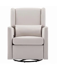Streamdale Furniture Linen Wingback Swivel Rocker Recliner Chair
