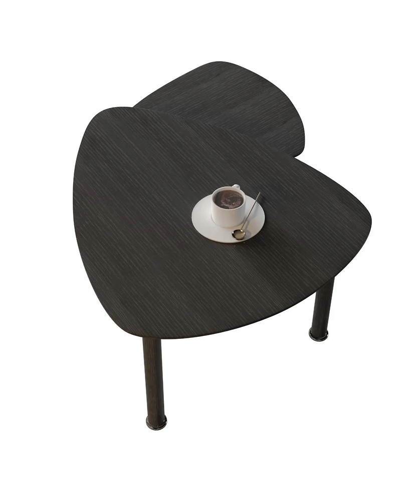 Streamdale Furniture 360 Rotatable Coffee Table for Living Room, Solid Wood Legs, Modern Apartment Furniture