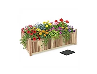 Slickblue Acacia Wood Raised Garden Bed with Protective Liner