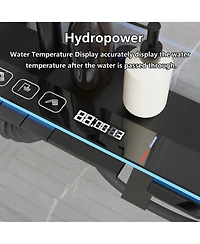 Lalahoo 3-Spray Shower Faucet 2.5 Gpm with Piano Button Control, Led Temperature Display and Ambient Light