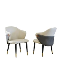 Streamdale Furniture Modern Pu Leather Dining Chairs