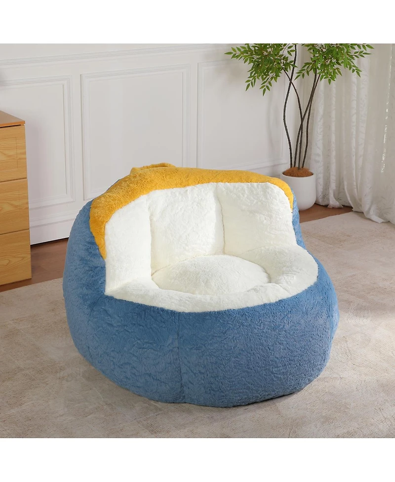 Streamdale Furniture Faux Fur Oversized Bean Bag Chair