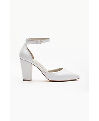 Forever and Always Shoes Rossella Leather Block Heel Pumps