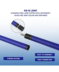 Gse Games & Sports Expert 58" 2-Piece Matte Blue Fiberglass Graphite Composite Billiard Pool Cue Stick