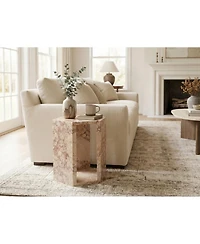 Streamdale Furniture Luxury Marble Hexagon Side Table