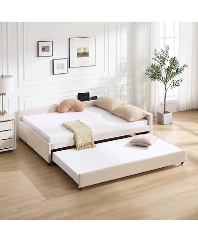 Streamdale Furniture Upholstered Daybed with Trundle