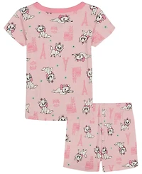 Disney Girls' 2T-4T Short-Sleeve Top and Shorts, 4-Piece Set