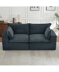 Streamdale Furniture Loveseat Sofa, Cloud Boneless Couch, Modern Modular Sectional, Oversized