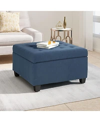 Streamdale Furniture Upholstered Tufted Fabric Storage Ottoman