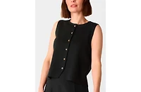 Whistles Women's Lucy Button Front Knit Tank