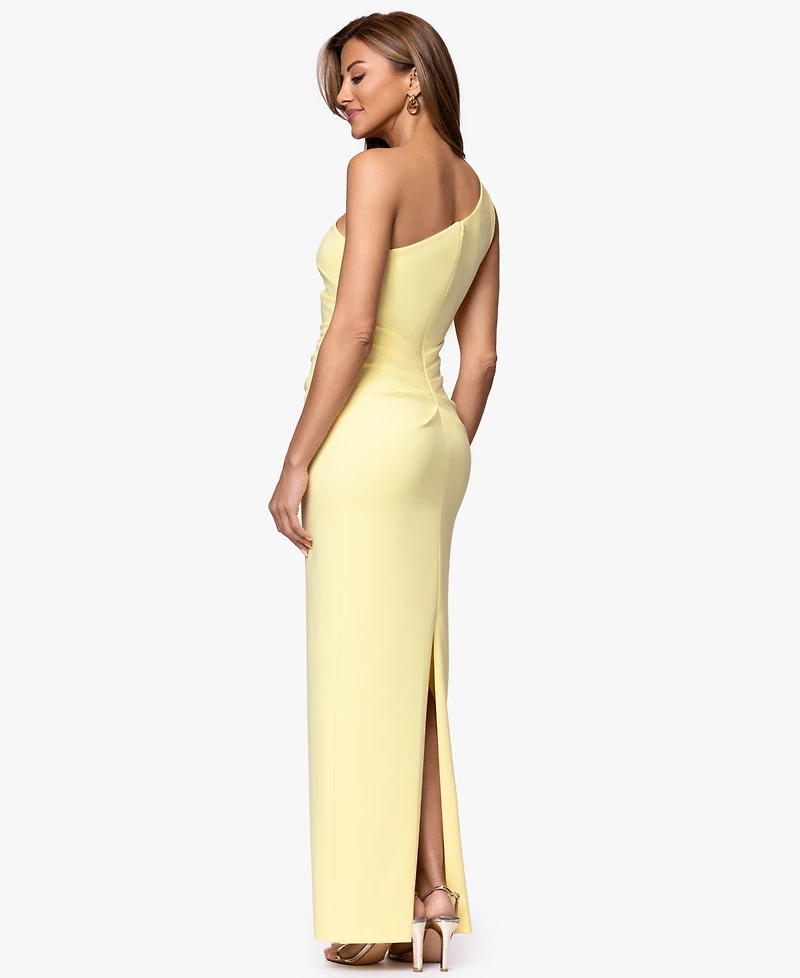 Xscape Petite One-Shoulder Ball Gown