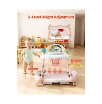 Slickblue Toddler 5-in-1 Walker with Wheels & Adjustable Height Seat