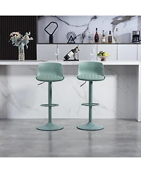 Clihome Bar Stools Set of 2 – Modern Pu Leather Counter Height Barstools with Back