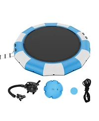 Mecale 15 Ft Inflatable Water Bouncer with Ladder and Air Pump