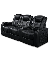 Streamdale Furniture 93.3" Power Recliner 3 Pc, Top-Grain Nappa, Smart Charging