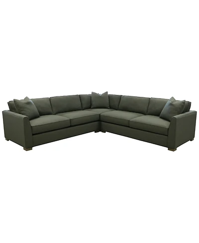 Corine 3-Pc. Upholstered Sectional Sofa Set with Toss Pillows