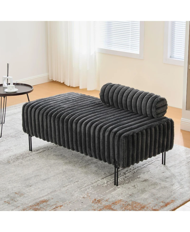 Streamdale Furniture 49.6" Mini Loveseat, Metal Legs, Adjustable Back