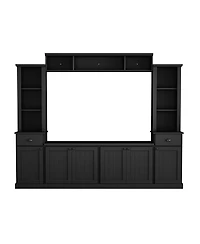 Streamdale Furniture Minimalist Entertainment Wall Unit Set with Bridge for TVs Up to 75"