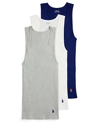 Polo Ralph Lauren Men's Classic Fit Undershirt Tank Tops, 3-Pack