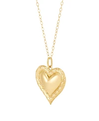 Macy's Heart Pendant Necklace in 10k Yellow Gold
