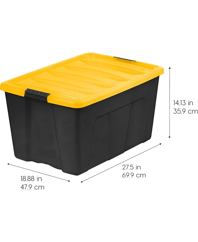 Iris Usa Qt Plastic Storage Bins Stackable with Latching Lids, Bpa-Free, Durable Nestable Containers
