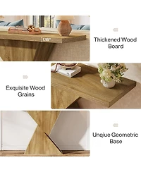 Tribesigns 41.5-Inch Farmhouse Entryway Console Table, Narrow Sofa Table Behind Couch