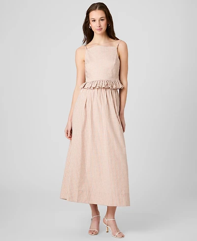 French Connection Women's Lilah Stretch Gingham Top