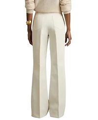 Reiss Women's Twill Patch-Pocket Flared Pants