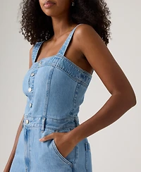 Levi's Women's Drea Square Neck Button-Front Jumpsuit