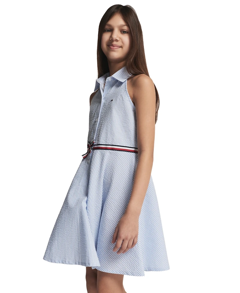 Tommy Hilfiger Girls' 7-16 Ithica Stripe Halter Dress