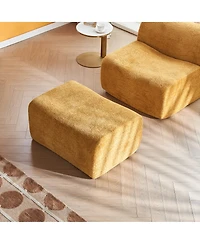 Streamdale Furniture Streamdale Single Foam Compression Sofa Chair with Footrest + Pillow – Modern Lounge Chair