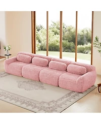 Streamdale Furniture 149" Plush Boneless Sofa with Ergonomic Design, Free Combination Buckle