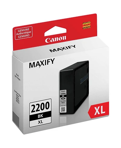 Canon Pgi-2200 Xl Black Pigment Ink Tank for iB4020, iB4120, MB5020, MB5120, MB5320, MB5420 Maxify Series Printers, 2500 Pages Yield