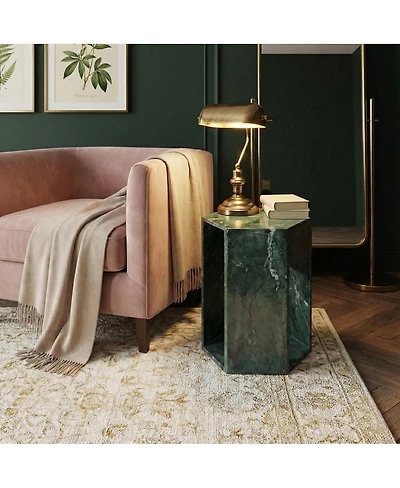 Streamdale Furniture Luxury Marble Hexagonal Side Table