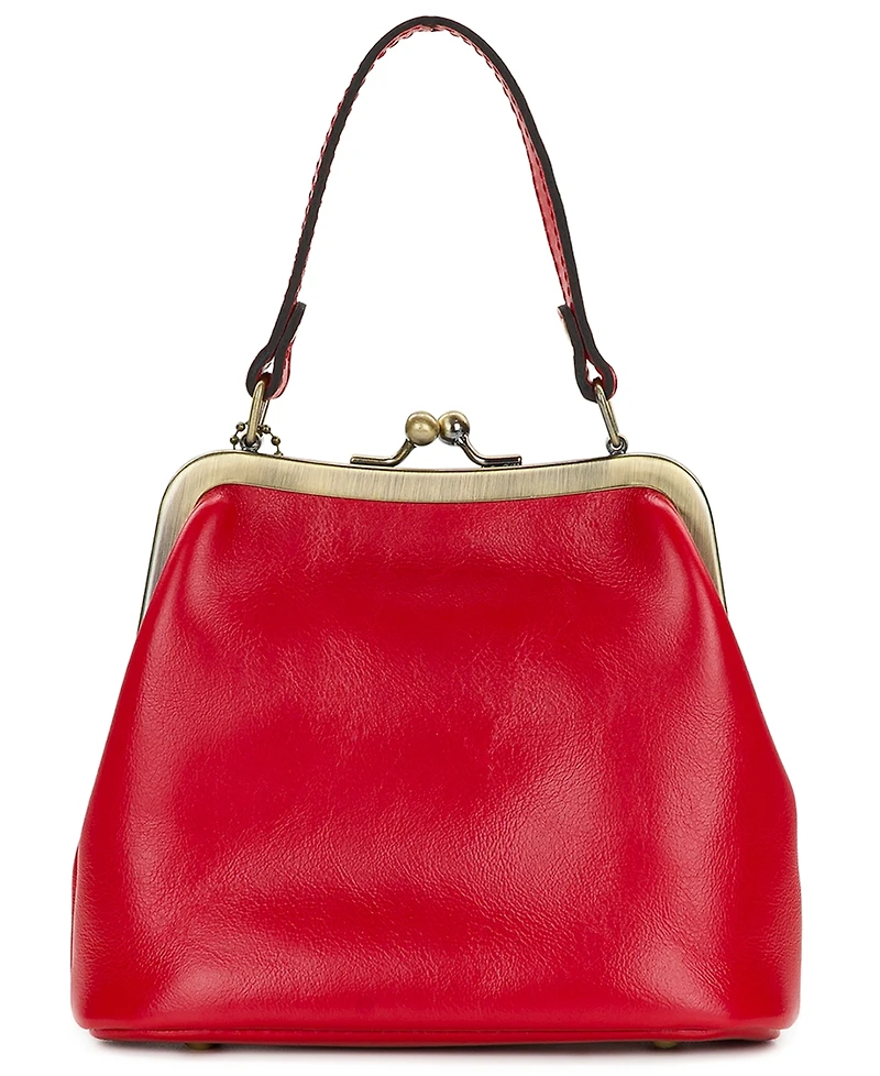 Patricia Nash Laureana Mini Leather Crossbody Frame Bag