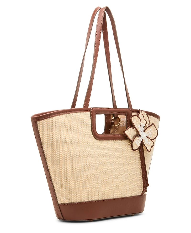 Anne Klein 3D Cultivated Pearl Flower Large Tote Bag
