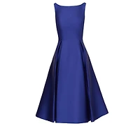 Adrianna Papell Boat-Neck A-Line Dress