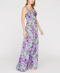 Js Collections Women's Jordana Square Neck A-Line Gown