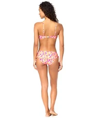 Raisins Womens West Side V Neck Swim Bikini Top Luna Printed Swim Bottoms