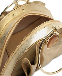 Arezzo Ravena Small Gold-Tone Ring Handle Clutch