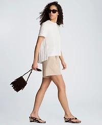 Kenneth Cole Women's High-Rise Side Zip Shorts