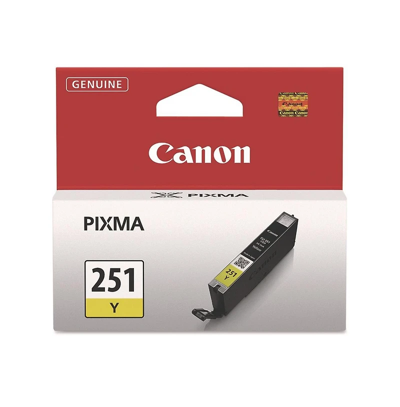 Canon Cli-251 Yellow Ink Tank for Select Pixma iP, iX, Mg, Mx Series Printers