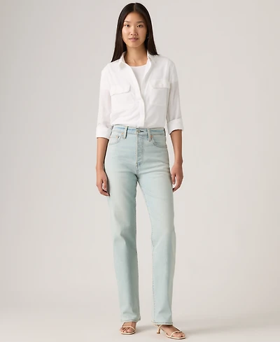 Levi's Women's Ribcage High-Rise Straight Full Length Jeans