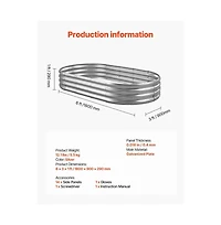 Slickblue Large Outdoor Metal Planter Box Open Bottom Design