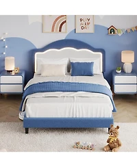 gaomon Lambskin Soft Bag Princess Bed for Girls, Cozy Upholstered Mattress, Soft and Plush Design, Perfect for Bedroom, No Box Spring Needed