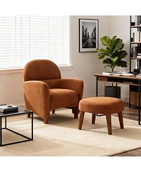 Streamdale Furniture Modern Lazy Chair with Footrest Ottoman