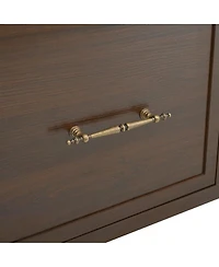 Streamdale Furniture Farmhouse Arched Hall Tree Bench with Drawers