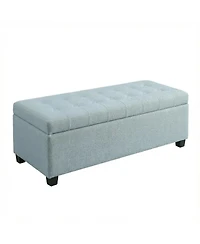 Streamdale Furniture 49.75" Furniture Baby Tufted Storage Ottoman Bench with Wooden Legs