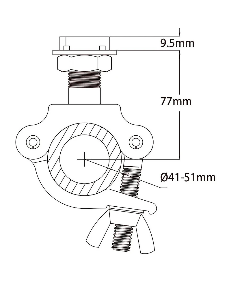Kupo Strut Channel Adapter with Half Coupler