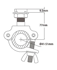 Kupo Strut Channel Adapter with Half Coupler